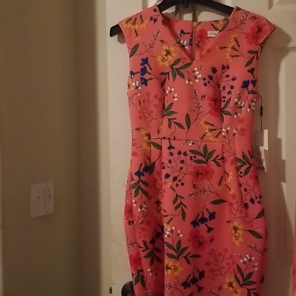 Calvin Klein pink floral dress